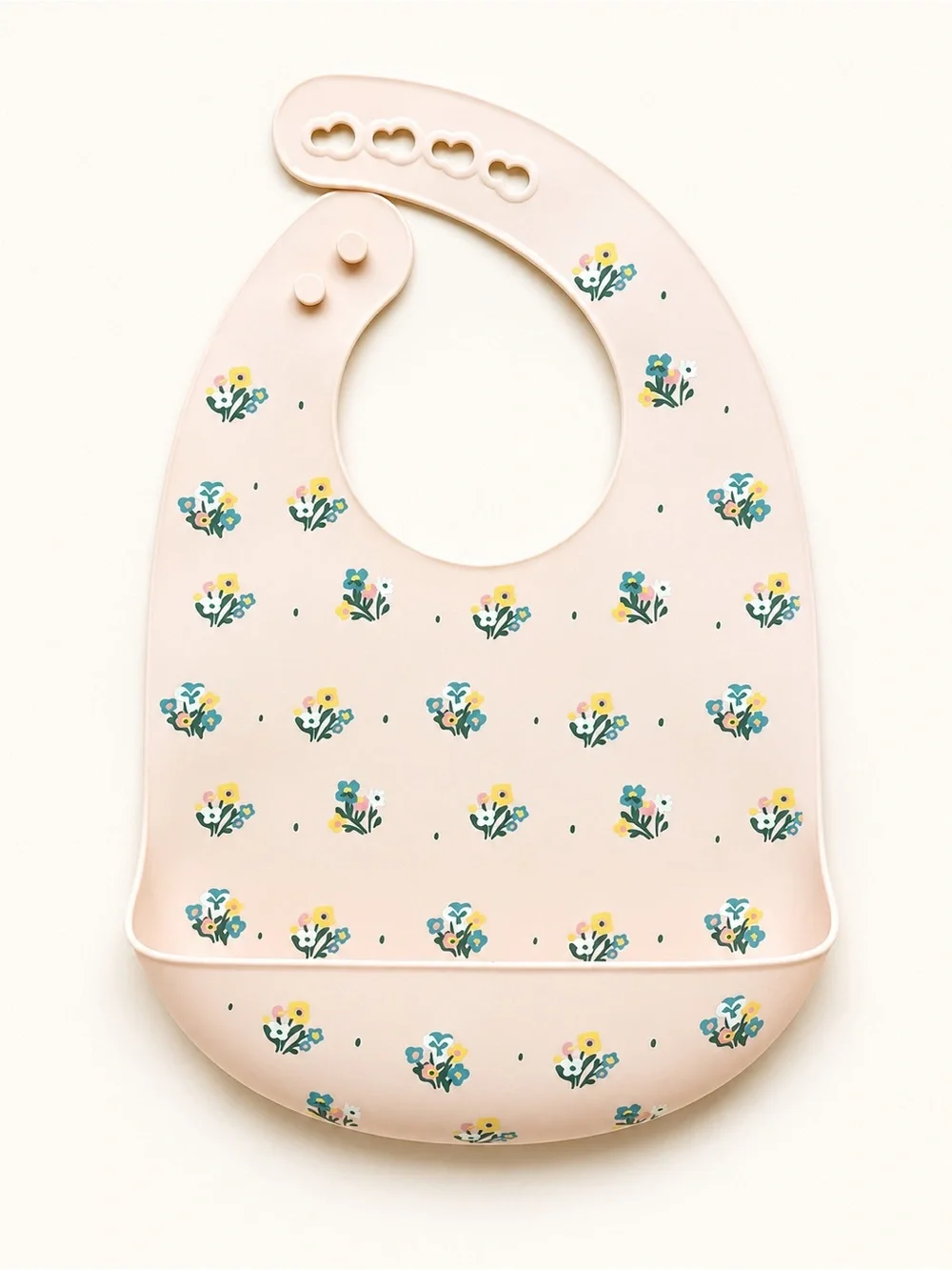 cloud island Floral Print & Lavender Silicone Bibs